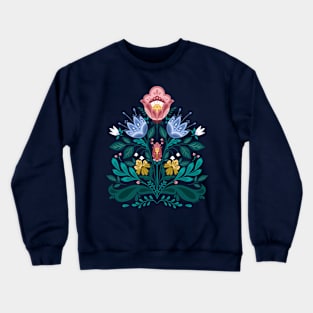 Folk Floral Bouquet Crewneck Sweatshirt